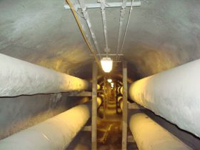 This creates a new interior tunnel surface a minimum of 4" thick