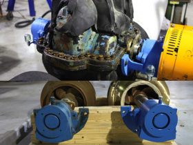 New rotating assemblies and bearings were installed at all six pump motors