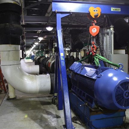 A total of six pump motors were upgraded