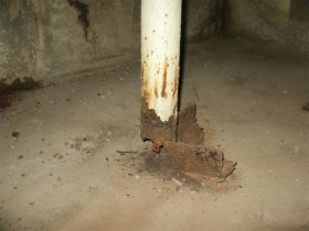 Manhole 9 before STM Slip Jt Support